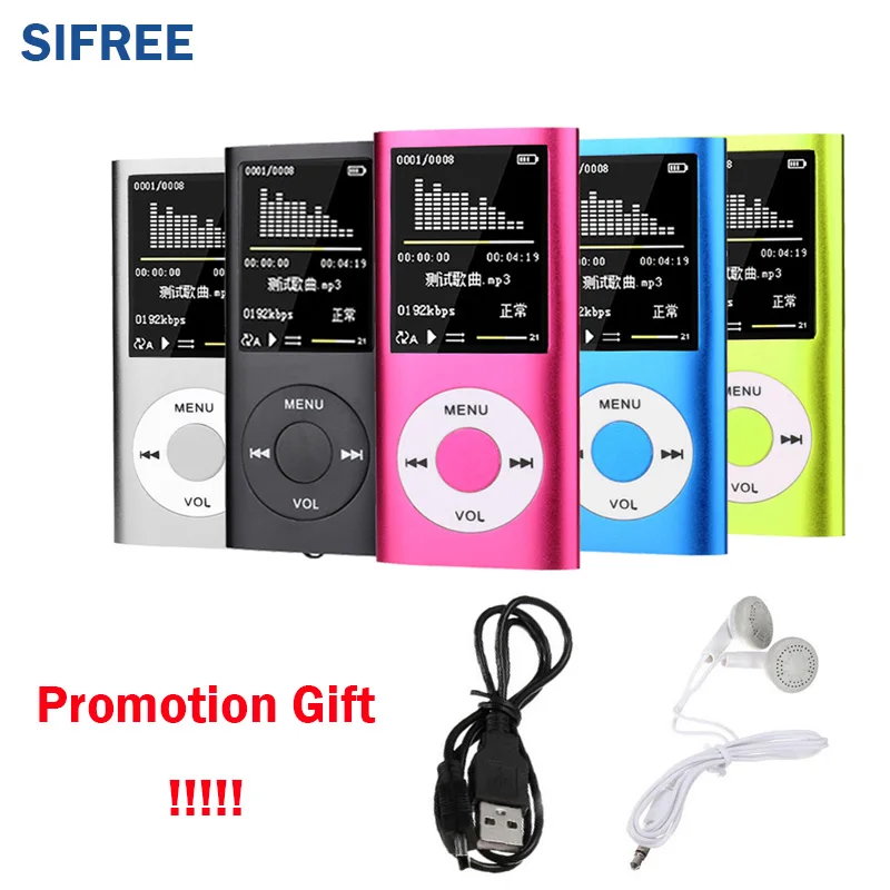 

New 4TH 1.8"LCD MP3 MP4 player Video Radio FM Player MP4 Radio FM Player Support 128G Max SD TF Card With eaphone Charge cable