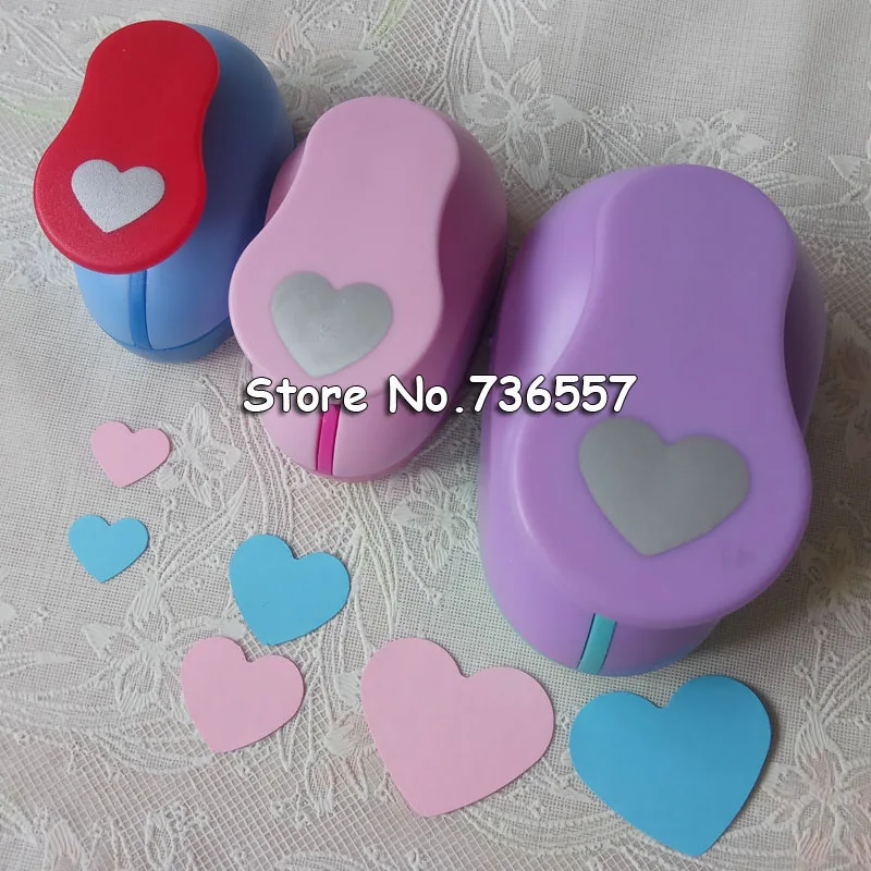 Perfurador do Ofício Perfurador de Papel cm da Forma do Coração 1.6 Conjunto Scrapbooking Escola Eva Buraco Soco Frete Grátis 3 Pcs 5.0 cm 2.5 4 Cheap hole punch