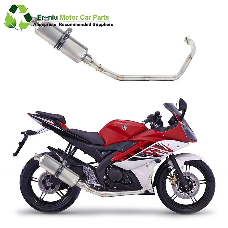 

R15 YZF-R15 MT15 Motorcycle Full System Exhaust Muffler Escape Modified Link Pipe Slip-On For yamaha R15 2008-2017