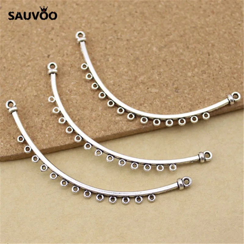 Подвеска серебряная в форме корабля SAUVOO 10 шт./лот с 13 петлями 5x71 мм для