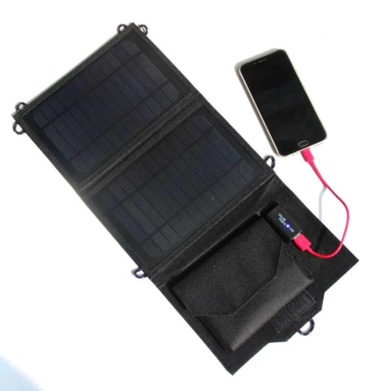 8W 5 5V Outdoor folding Solar Panel USB Output Portable Foldable portable Power Bank waterproof travel