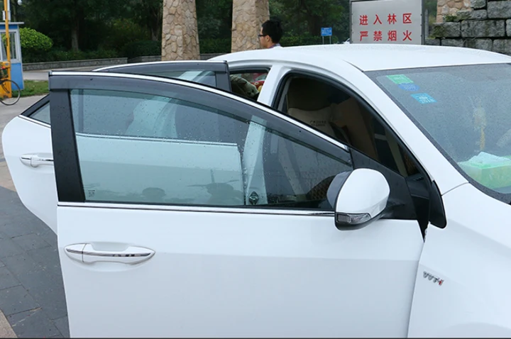 Для Kia K2 RIO Sedan 2011 2012 2013 2014 2015 2016 пластиковый внешний козырек тенты на окна