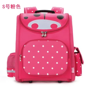 Высококачественная детская школьная сумка, ортопедический рюкзак для мальчиков и девочек со звездами, детский мультяшный рюкзак Mochila Infantil, для детского сада, начальной школы - Цвет: Rose