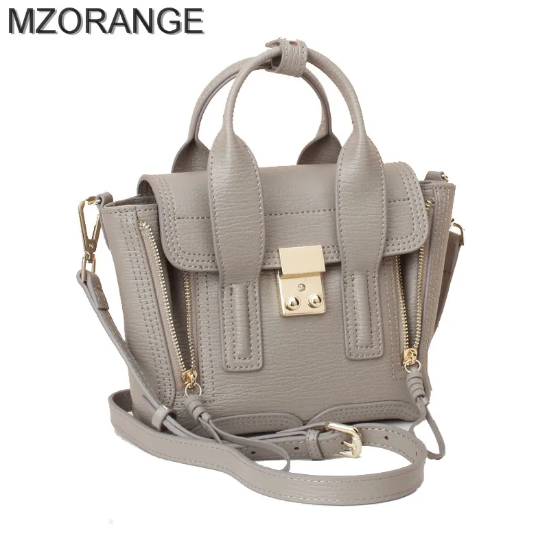 

MZORANGE 2018 Pashli Satchel with Strap Mini monster cute shoulder Bags genuine leather handbag famous designers brand lim bag