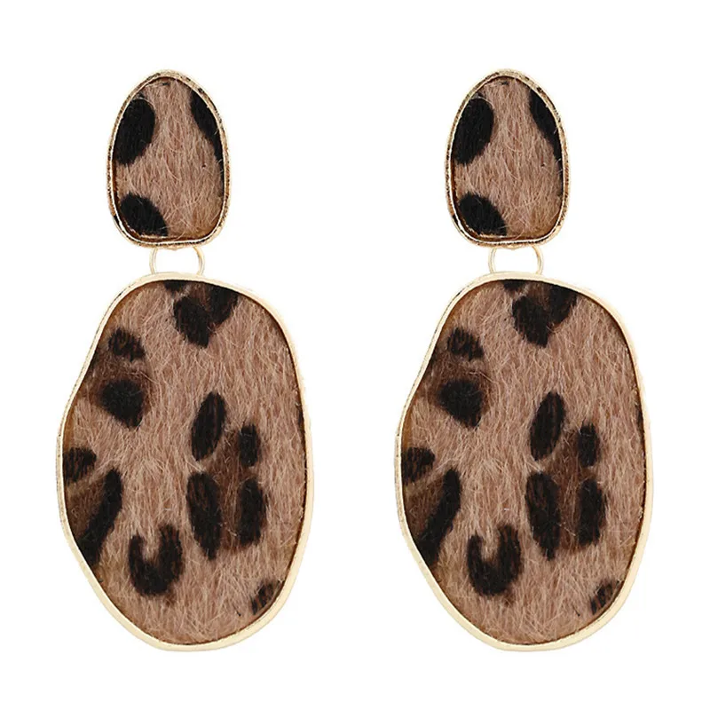 DIEZI 4 Colors Bohemia Coffee Red Leopard Drop Earrings For Women Korean Jewelry Brincos 2019 New Friends Party Gifts | Украшения и