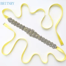 BRITNRY Новое поступление Элегантный свадебный пояс атласное свадебное платье стразы пояс Свадебная лента пояс