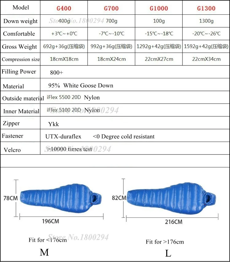 Aegismax удлиняется утолщаются мешки-мумия спальный мешок белый гусиный пух сверхлегкий отдых туризм сплайсинга G400-G1500 сако де dormir спальный мешок взрослый мешок спальный туризм спальник туристический мумия зима