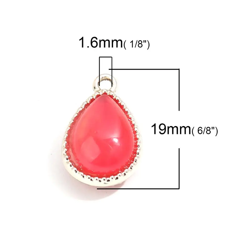 DoreenBeads цинковый сплав и украшения из смолы кулон падение тусклый серебряный цвет Имитация кошачий глаз ювелирные изделия Аксессуары 19 мм x 13 мм, 10 шт