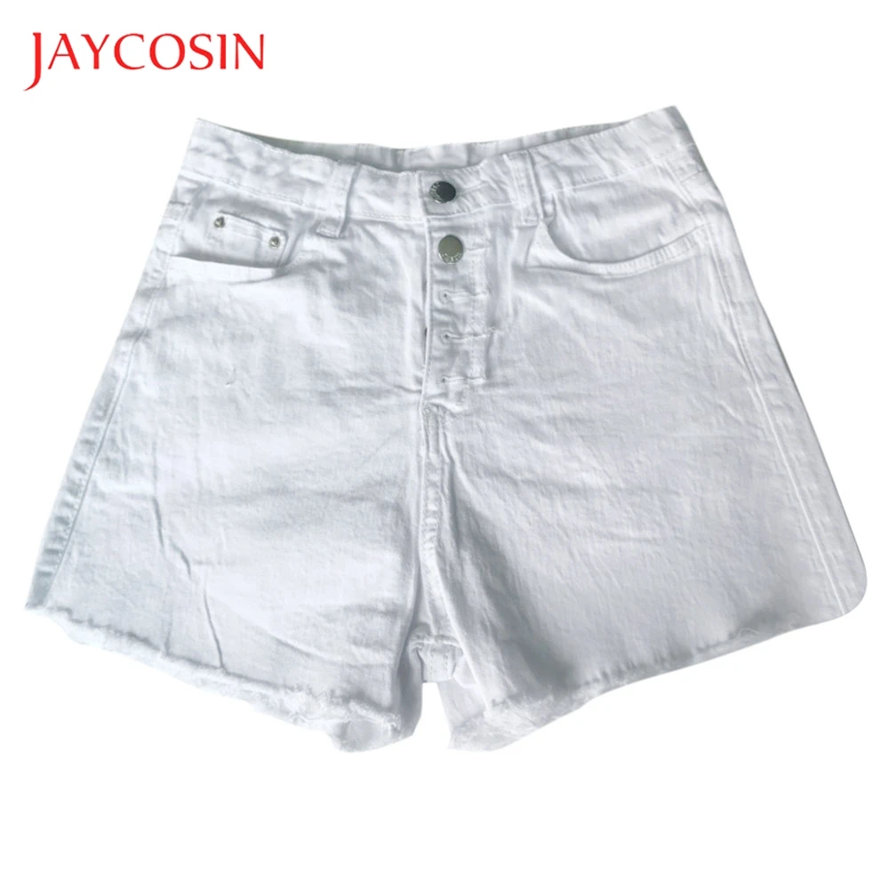 Женские шорты с высокой талией JAYCOSIN рваные джинсовые дырками стильные и удобные