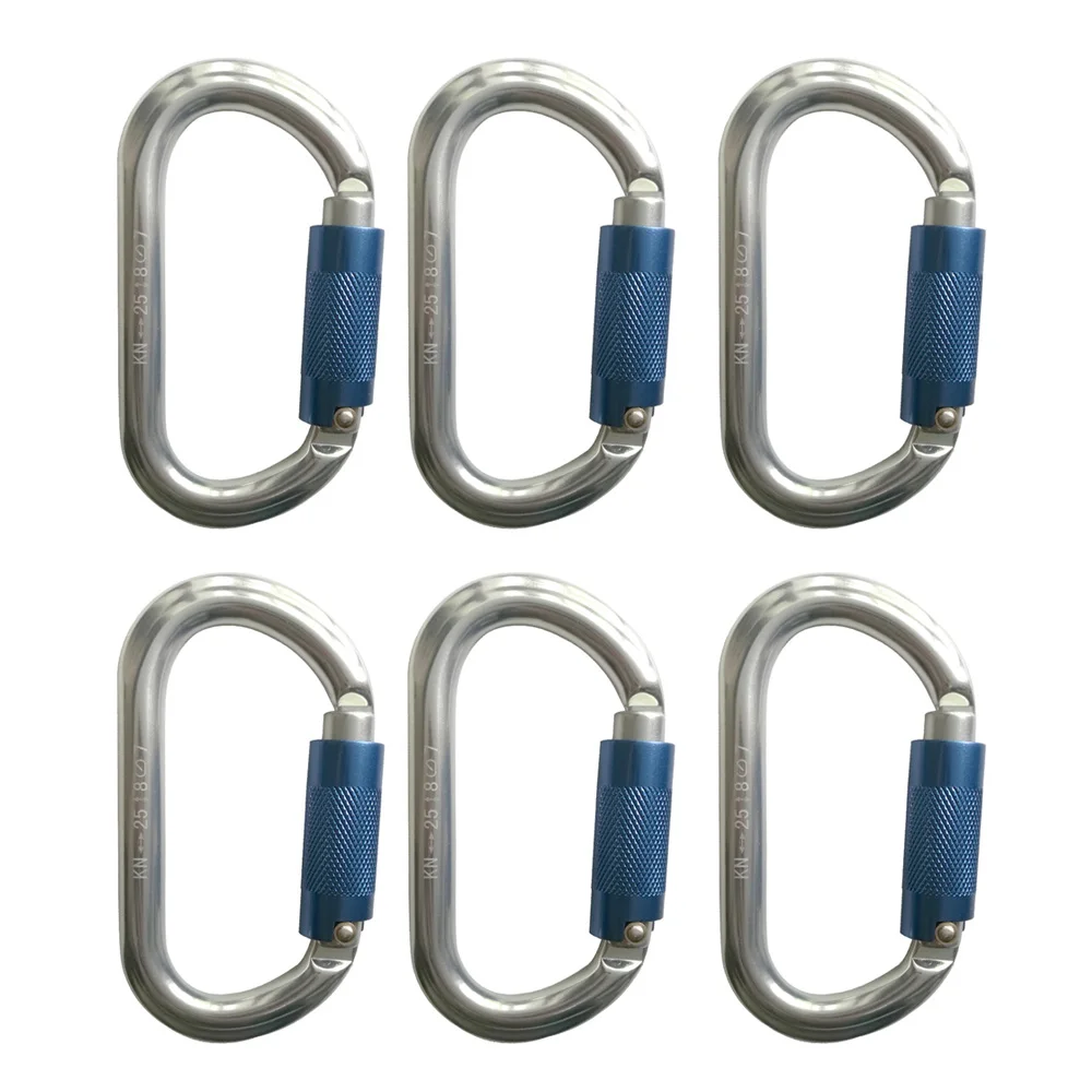 

25KN Oval Rock Climbing Master Carabiner Safety Automatic Lock For Tree Climbing Caving Mountaineer Equipment