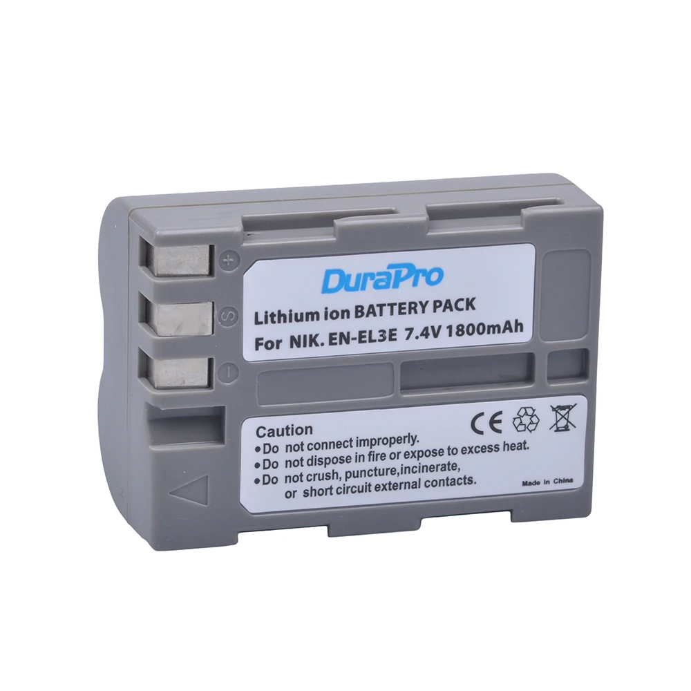 2 батареи DuraPro EN EL3e EL3a ENEL3e для цифровой камеры Nikon D300S D300 D100 D200 D700 D70S D80 D90 D50 MH 18A|digital