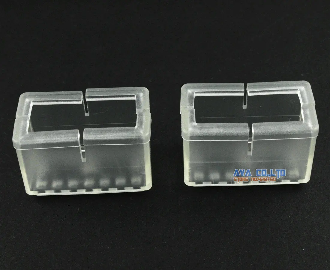 16 Pcs 35*15mm Chair Table Leg Cap Rubber Feet Protector Pad Cover Rectangle