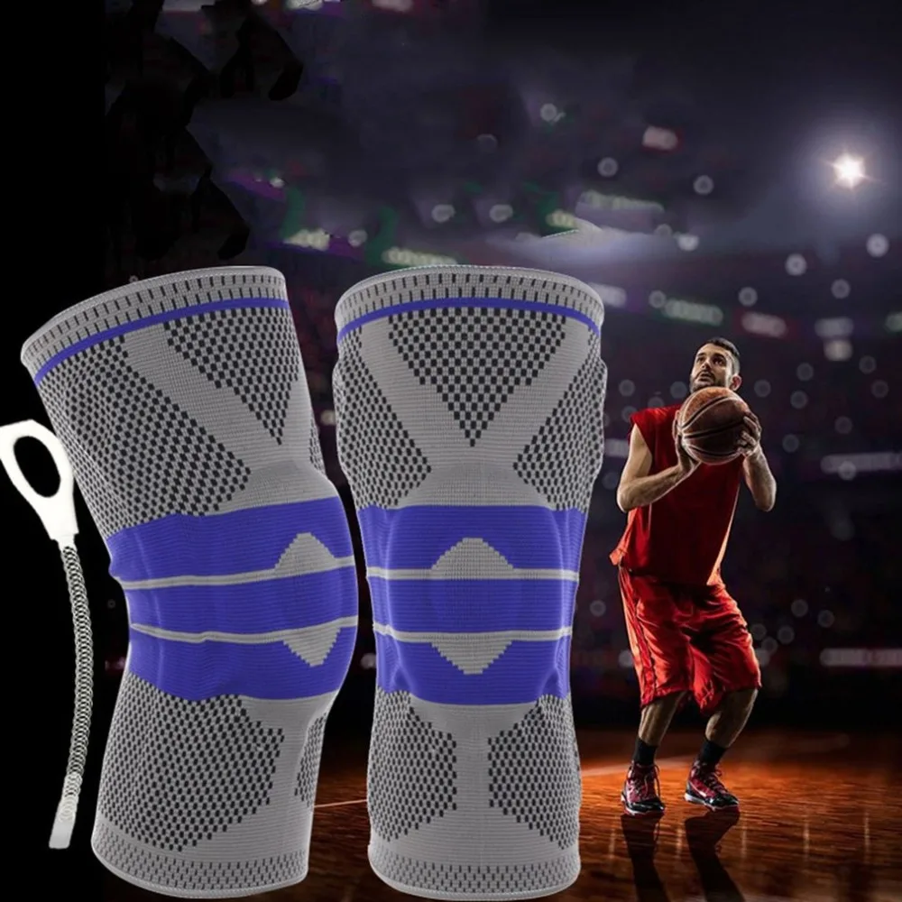 

Basketball Support Elastic Breathable Padded Knee Pads Brace Meniscus Patella Protector Sports Safety Protection newest