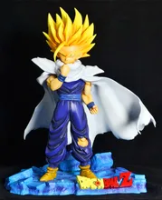 Free Shipping EMS Anime Dragon Ball Z Super Saiyan Cloak Sun Gohan Super Big PVC Action Figure Collection Model Toy 29cm