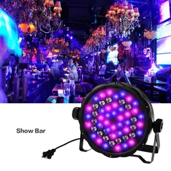 New LED Disco Light AC 110 - 220V 54 x 1W EU US Plug Stage Light RGB LED DMX512 Party Lamp For DJ KTV Party lights