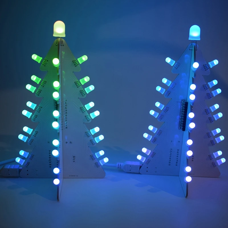 

DIY Light Control Full Color LED Big Size Christmas Tree Tower Electronic Kit