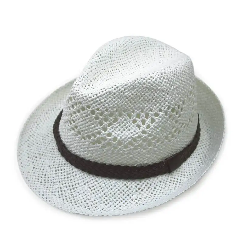 Летняя Соломенная Шляпа fedora, модная туристическая шляпа, дышащая, карамельный цвет, 13 цветов, 1 шт., новое поступление - Цвет: 2