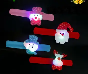 

Christmas Gift Led Christmas Pat Circle Bracelet Santa Claus Snowman Bear Deer Bracelet Toy XMAS Decoration Ornament