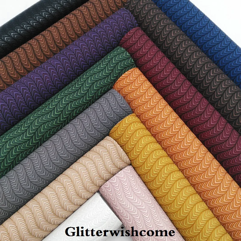 Ткань Glitterwishcome 21x29 см Размер A4 винил для бантов тисненый кожаный материал листы из