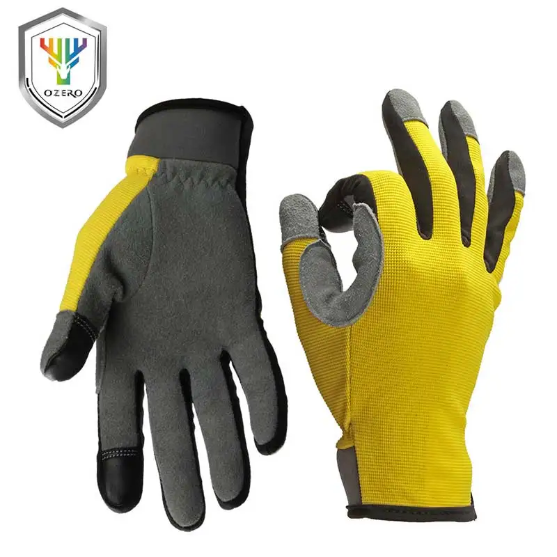

OZERO Motorcycle Gloves Screen Touch Deerskin Moto Gloves Breathable Outdoor Sports Racing Cycling Bike Motocross Gloves 8009