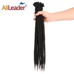 AliLeader синтетический Dread 613 Kanekalon черный Ручная работа дредлок 20 дюймов вязанные крючком косы наращивание волос для косичек 10 цветов