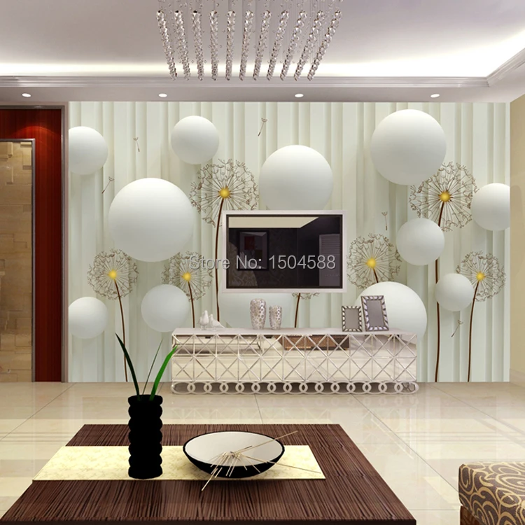 Пользовательские фотообои Современный Креативный Арт 3D стерео белый шар обои для гостиной ТВ диван фон стены простой домашний декор