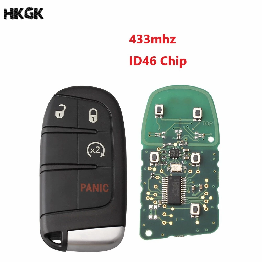 4 кнопки Smart Remote Key 433 МГц ID 46/PCF7953 чип для Chrysler Dodge Charger Journey Challenger Durango 300 клавиш|Ключ