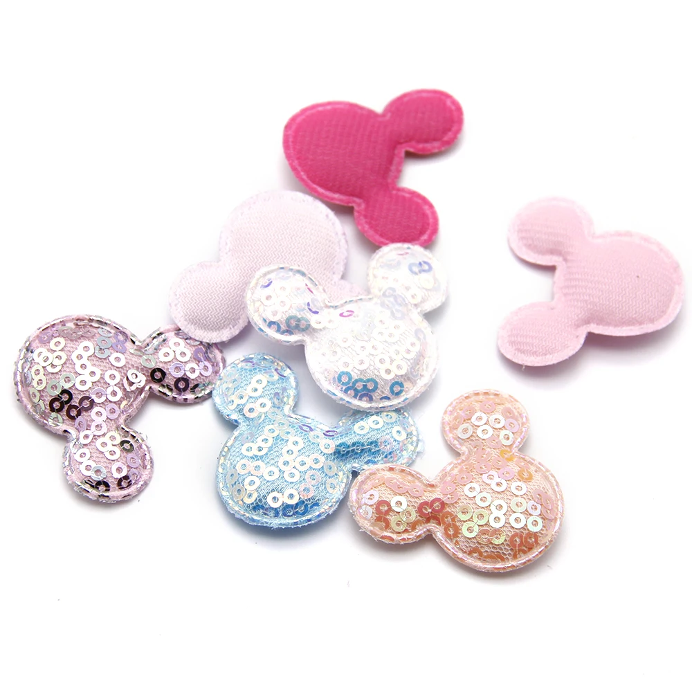 

43x36mm Sewing On Sequin Non-woven Patch Flower Applique For Clothing Wedding Diy Handmade Craft,25Yc6657