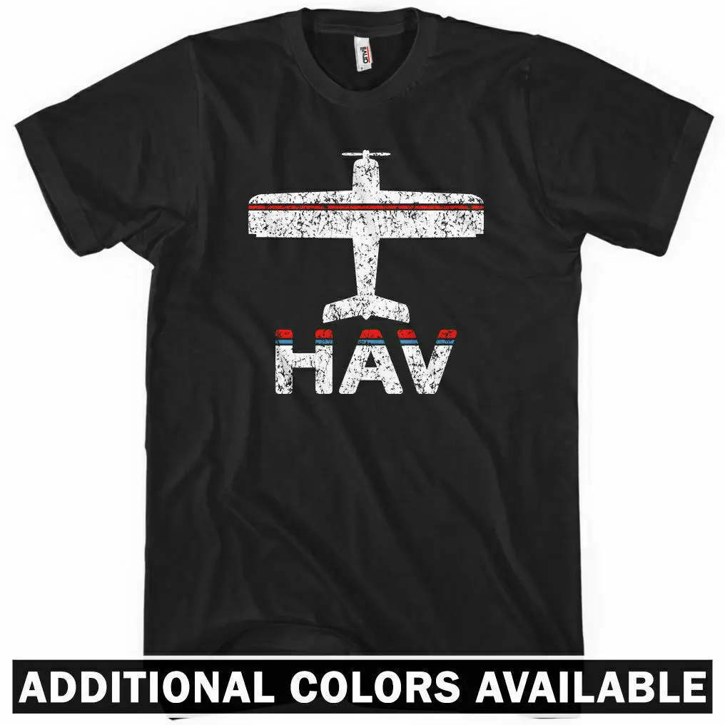 Футболка Летающий Гавана Аэропорт Гавана-Cuba Cigar Plane Che каштро-XS-4XL для мужчин и