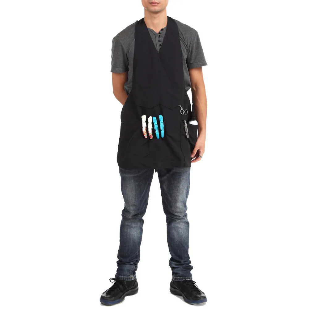 

85x55cm Hairdressing Barbers Hairdresser Apron Cape Gown Waist Cloth Waterproof Cutting Aprons Wrap Pro Salon Hairstylist Tools