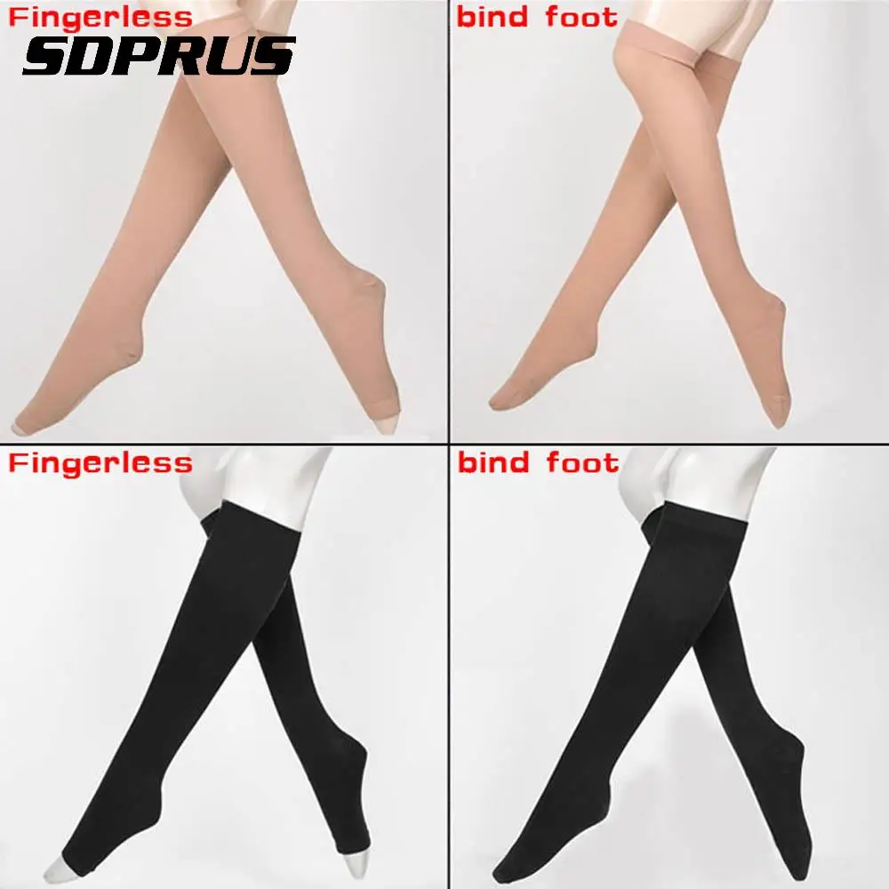 

1Pair Unisex Antifatigue Compression Slim Leg Burn Fat Open Toe Varicose Vein Circulation Thin Calf Leg Warmer Shaper Stockings