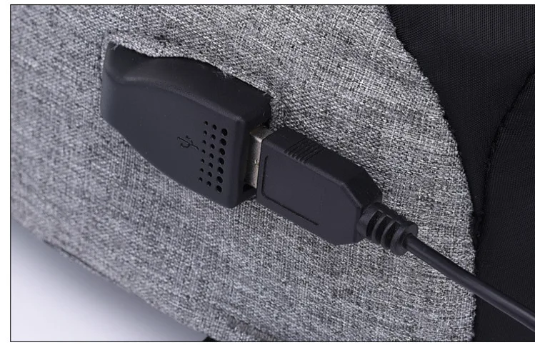 Для мужчин Anti Theft груди мешок мужской зарядка через usb Crossbody сумки на плечо s720-40 повседневное нейлон телефон Слинг Сумка