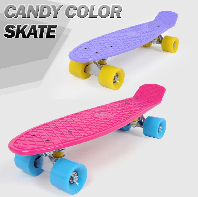 New 22" Skateboard Pastel Skate Board Scooter Style Colorful Decks