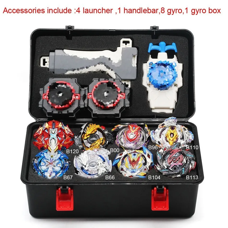 Новые пусковые установки Beyblade B129 Toupie Bayblades металлические черные гальки набор Burst Fafnir коробка Bey Blade игрушки для мальчика на день рождения - Цвет: 2-1