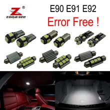 9 pz Led Interni Kit + Anteriore sugli luci della cupola della lampada + Posteriore + specchio cosmetico lampadina per BMW 3 serie E90 E91 E92 (2006-2011)