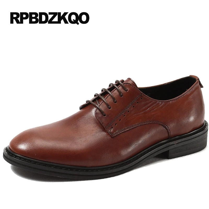 

Spring Genuine Leather Men Shoes Italian Flats Business Wedding Brown Formal Popular European Dress Party Hot Sale Spring