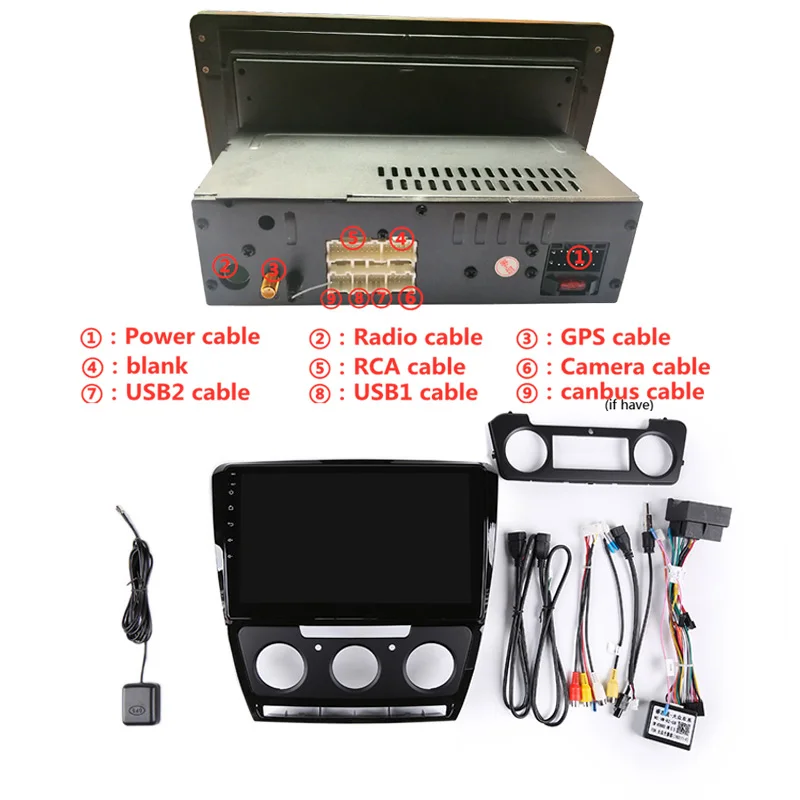 Top 10.1" 4G RAM 8 cores Android Car DVDGPS For Skoda Octavia 2010 2011 2012 2013 2014 audio stereo car radio headunit bluetooth 5