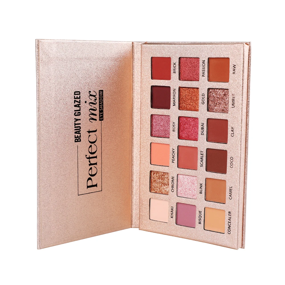 

Beauty Glazed 18 Colors eyeshadow pallete Earth Glitter Nude Makeup Palette Waterproof Eye Shadow Cosmetics maquiagem TSLM2