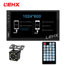 LEHX 2 din автомагнитола " HD плеер MP5 сенсорный экран цифровой дисплей Bluetooth Мультимедиа USB 2din Авторадио автомобильный резервный монитор
