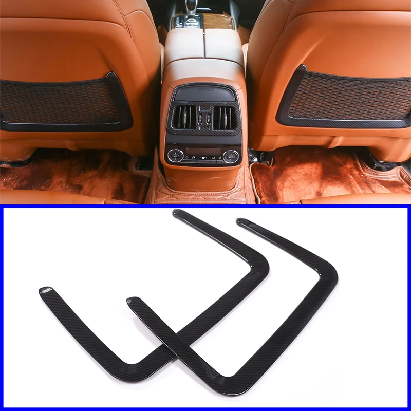 

2Pcs Carbon Fiber ABS Plastic Back Net Woven Frame Trim For Maserati Ghibli For Levante 2016 Car Accessories