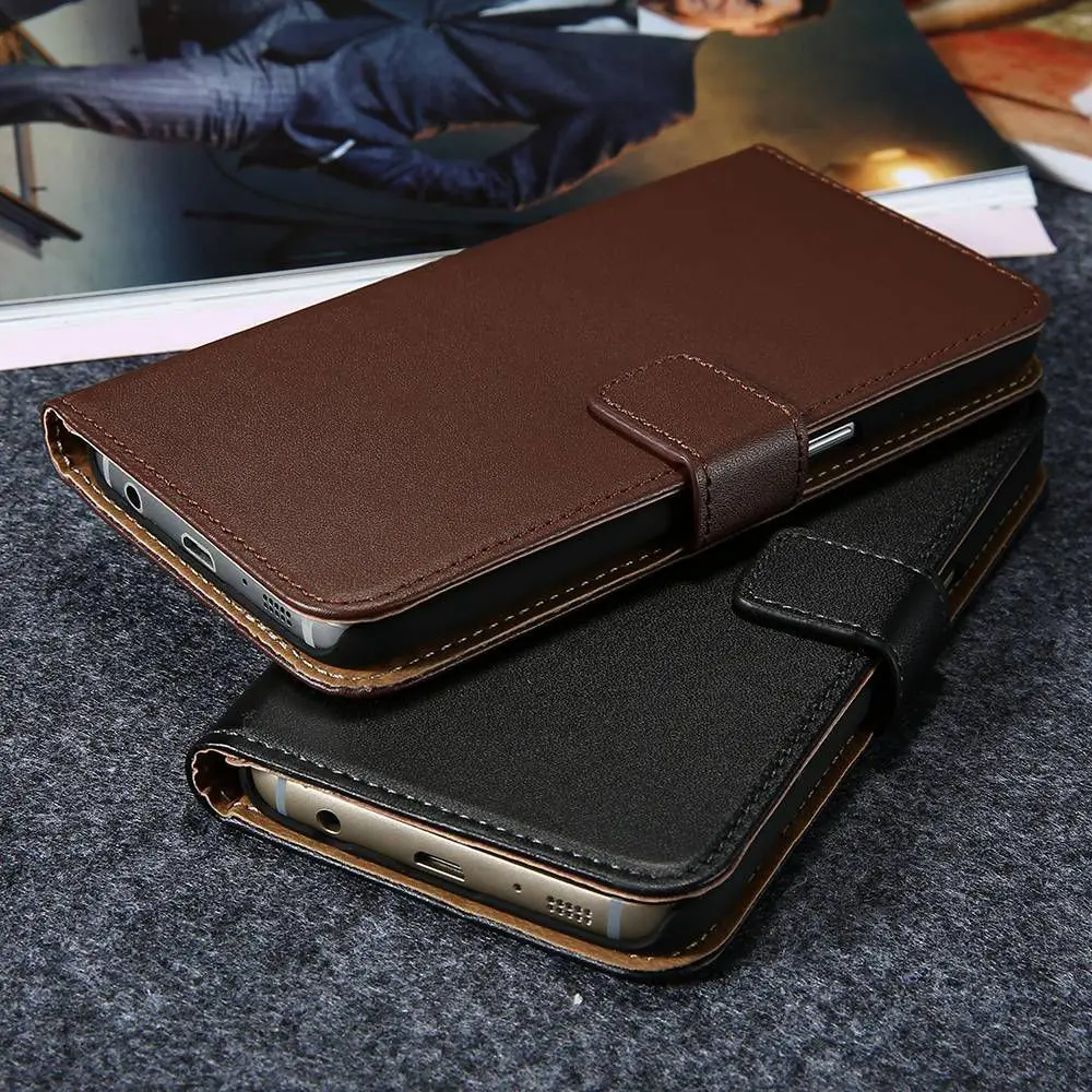 Чехол KISSCASE из натуральной кожи в стиле ретро для Samsung Note 8 S8 Plus S7 S6 Edge с откидной