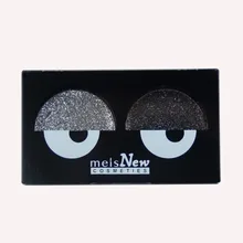 MEIS Brand Glitter Eye Shadow Professional Makeup 2 Colors Eyeshadow Palette Sxy Girl makeup pallete Shadow Palette MS 0262S