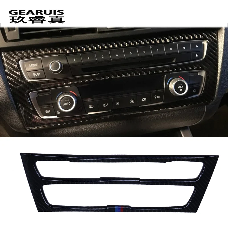 

stainless steel Carbon Fiber Car Interior Air Conditioning CD Panel Cover Trim For BMW F20 1 Series 118i 120i 135i 2012-2015