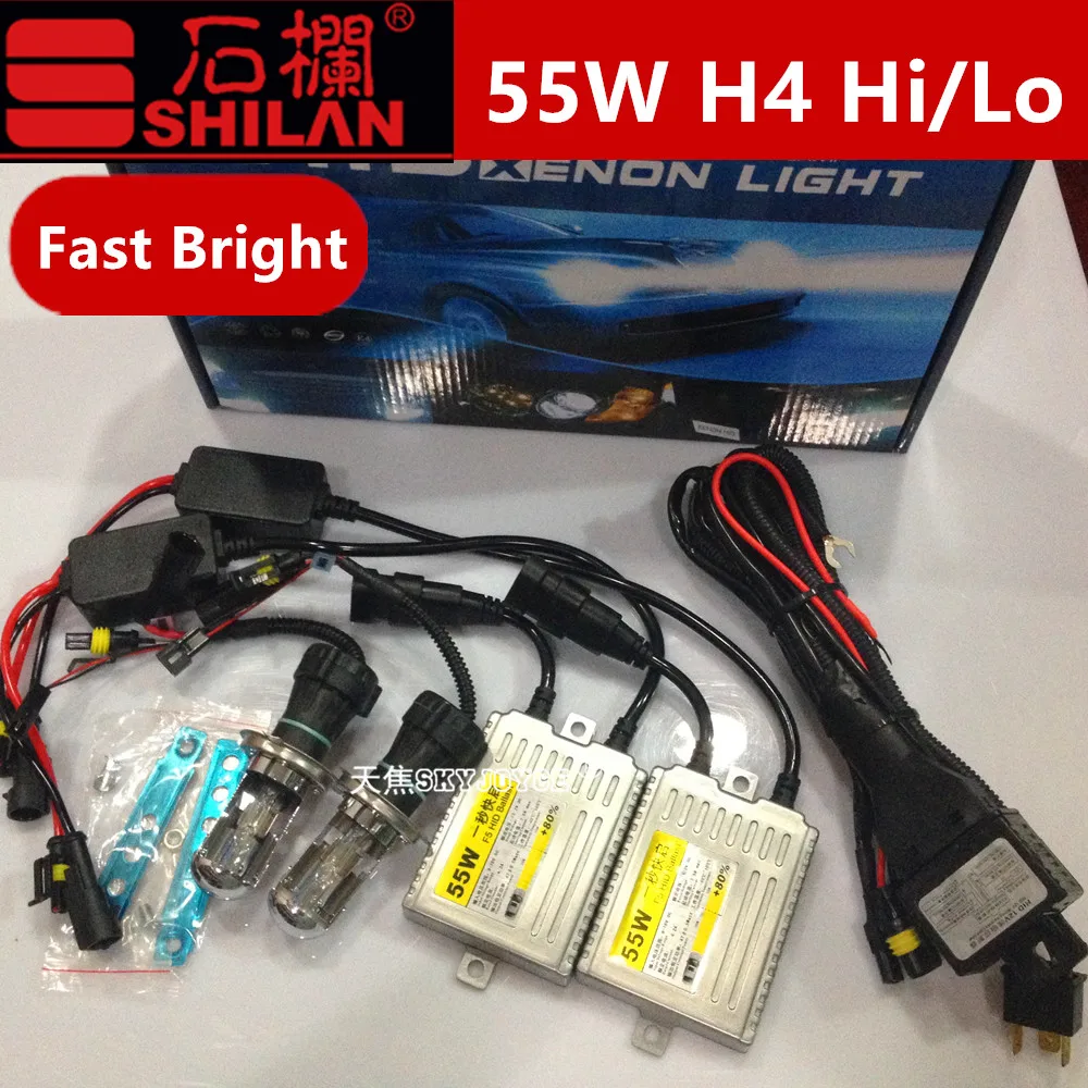 12V bright fast 55W H4 kit xenon H4 3 5000K H4 Bixenon hid 3000K 8000K