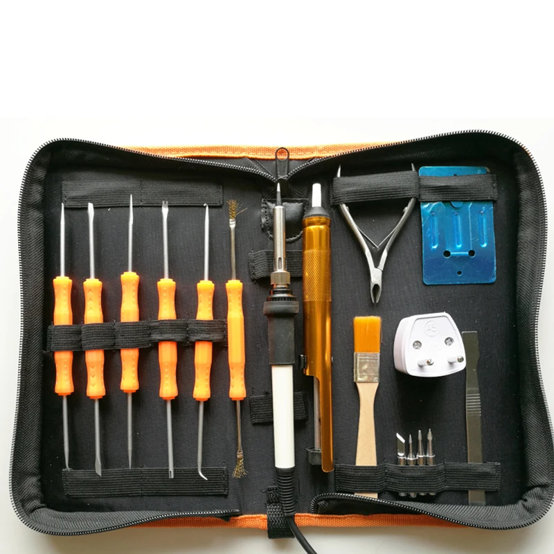 

3C Certification 220V 35W Electric Solder Soldering Iron Kit With Soldering Tips, Desoldering Pump, Electrician Pliers