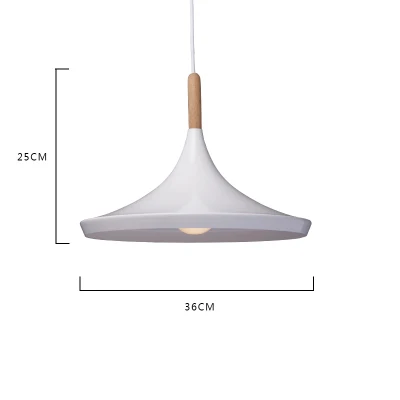 Подвесной светильник с наклоном для помещений, подвесной светильник из дерева и алюминия для ресторана, бара, кофе, столовой, светодиодный подвесной светильник - Цвет корпуса: LS003W-WHITE