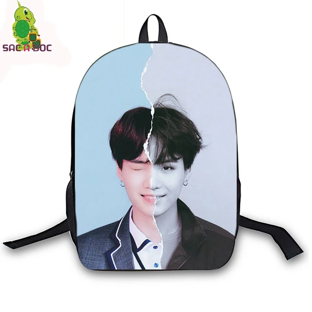 BTS Idol JUNGKOOK SUGA Backpack Children School Bags Bangtan Boys Kpop