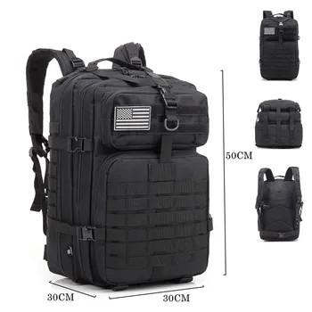 

45L Military Tactical Assault Pack Backpack Army Molle Waterproof Bug Out Bag Small Rucksack for Outdoor Hiking Camping Hunting