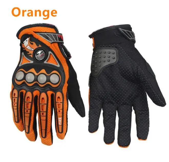 PRO-BIKER мотоциклетные гоночные перчатки дышащие Enduro Dirt Bike Moto Guantes Luvas внедорожные мотоциклетные перчатки для мотокросса - Цвет: Оранжевый