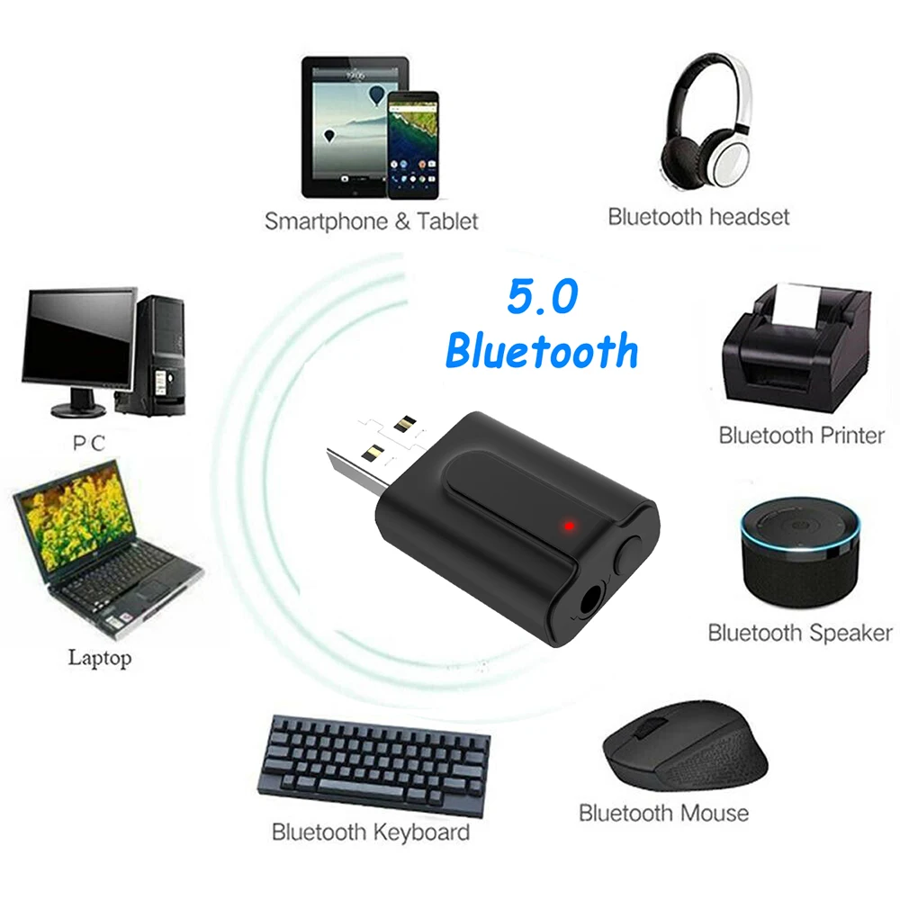 Беспроводной usb-адаптер Bluetooth 5,0 Bluetooth ключ Музыкальный звуковой приемник адаптер Bluetooth передатчик для компьютера ПК ноутбука